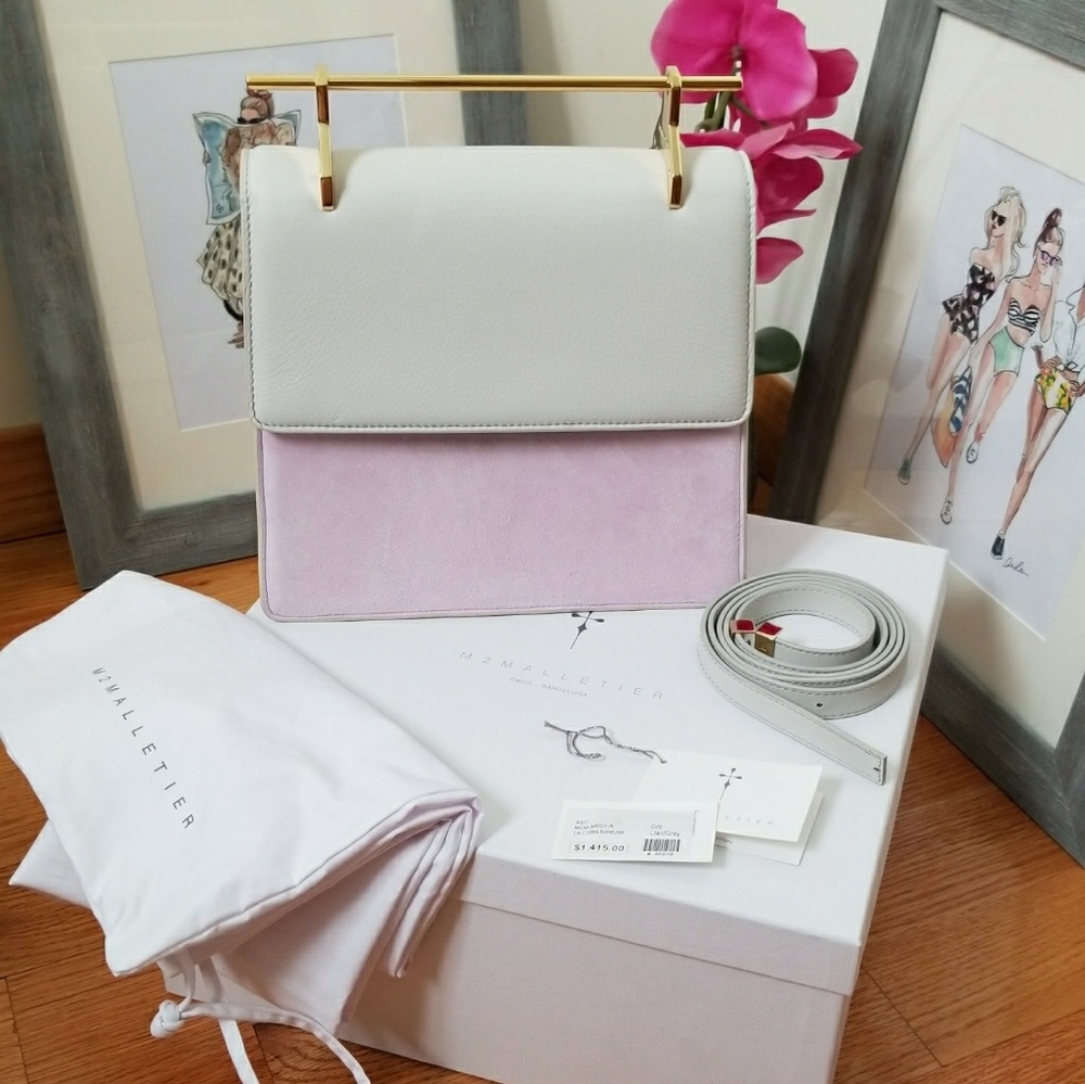 M2MALLETIER lilac gray handbag